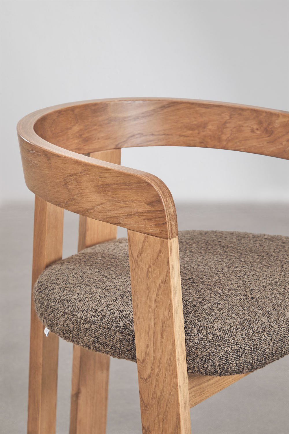 Esszimmerstuhl mit Armlehnen aus Holz und gepolstert Yvone, Galeriebild 6