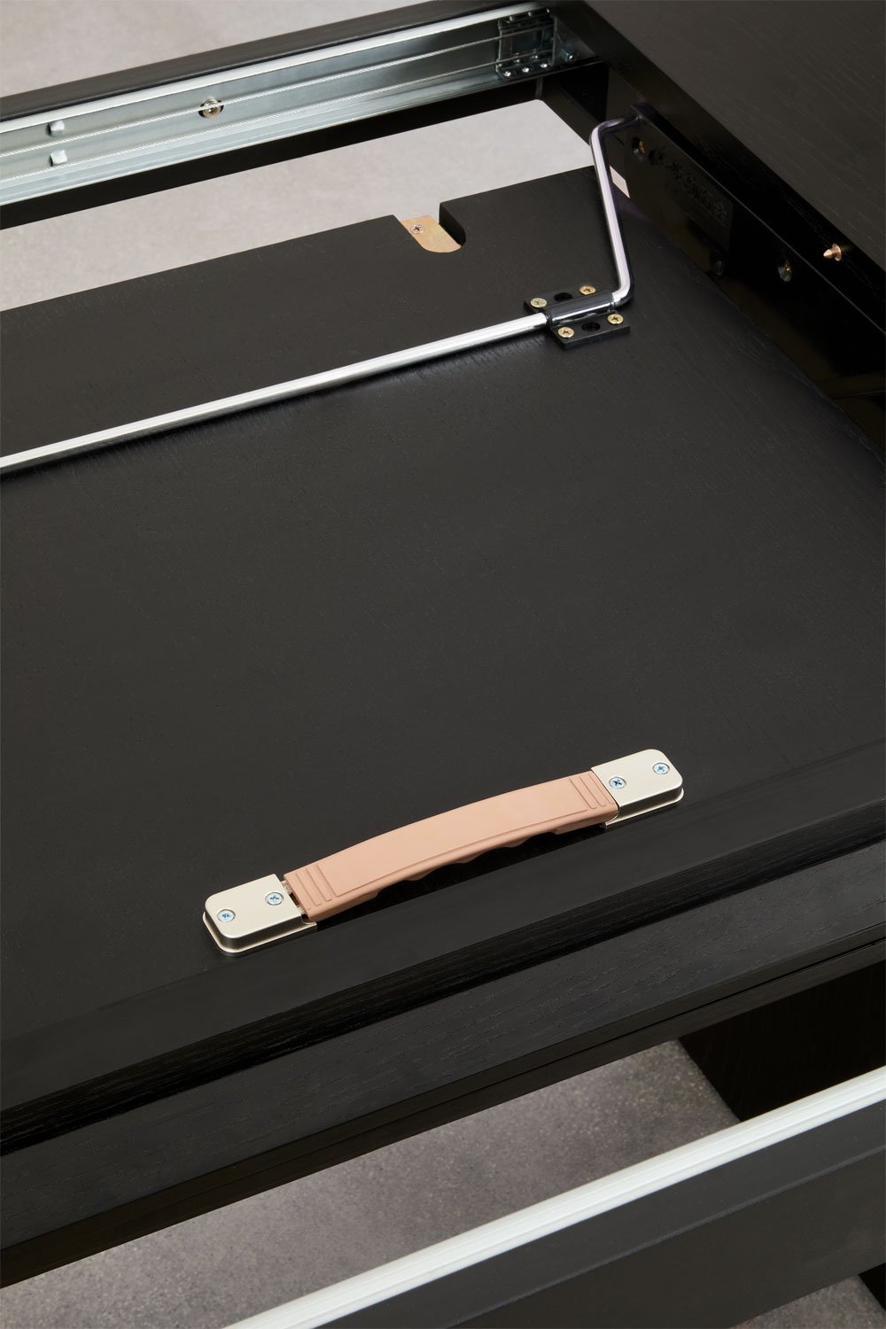 Ovaler Esstisch 180-240x105 cm ausziehbar aus MDF und Montana-Eichenfurnier, Galeriebild 9