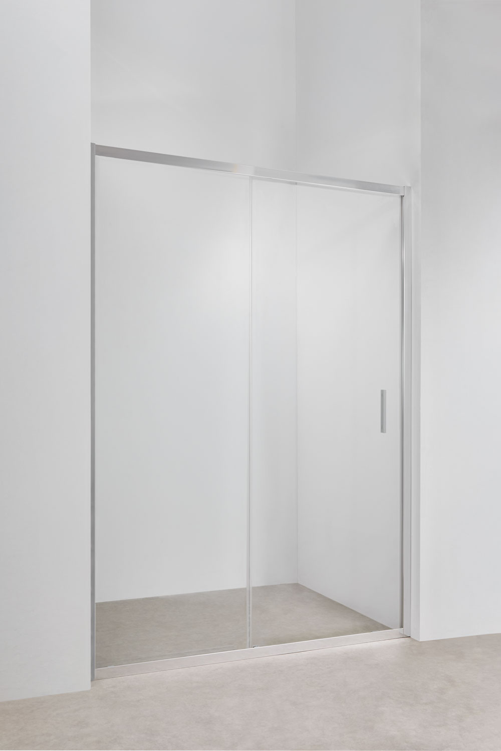Duschtrennwand FREE 100x200 Cm – Klarglas, 10 Mm ESG-Sicherheitsglas, Aluminiumrahmen, Freistehend
