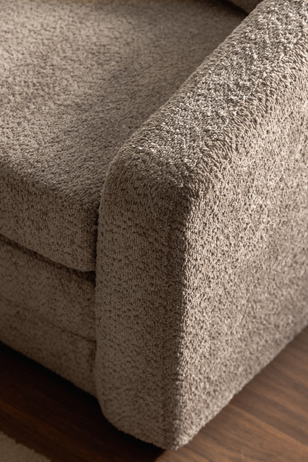 Packung mit 2 Dalila-Schlafsofas aus Bouclé-Stoff, Galeriebild 3