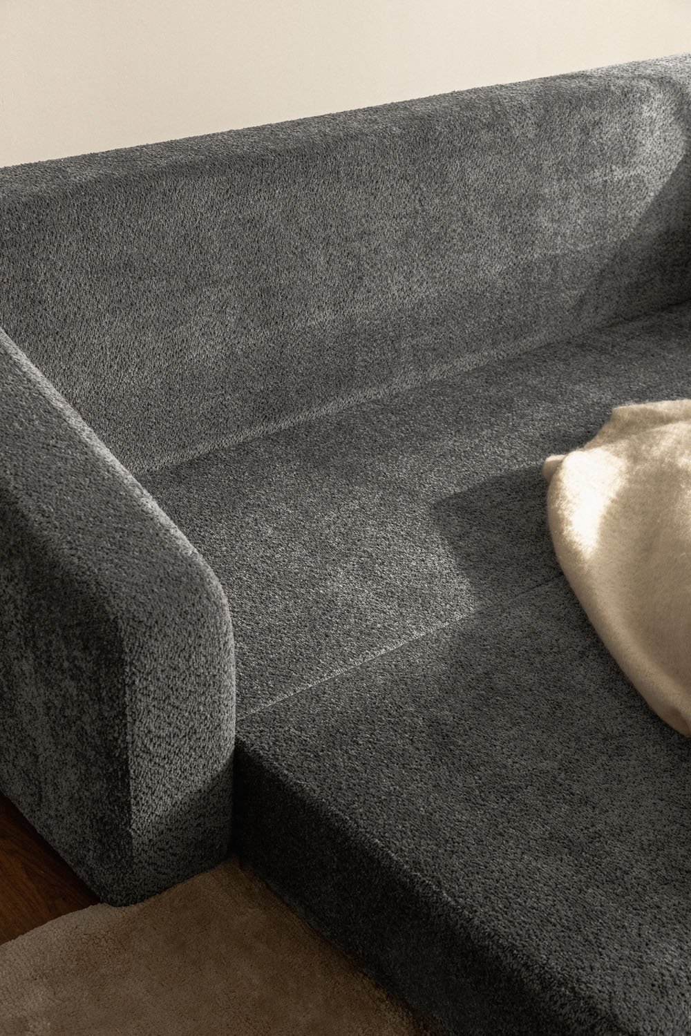 Dalila 2-Sitzer-Schlafsofa aus Bouclé-Stoff, Galeriebild 3