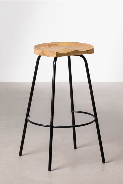 4er-Pack hohe Hocker 75 cm aus Darcko-Holz