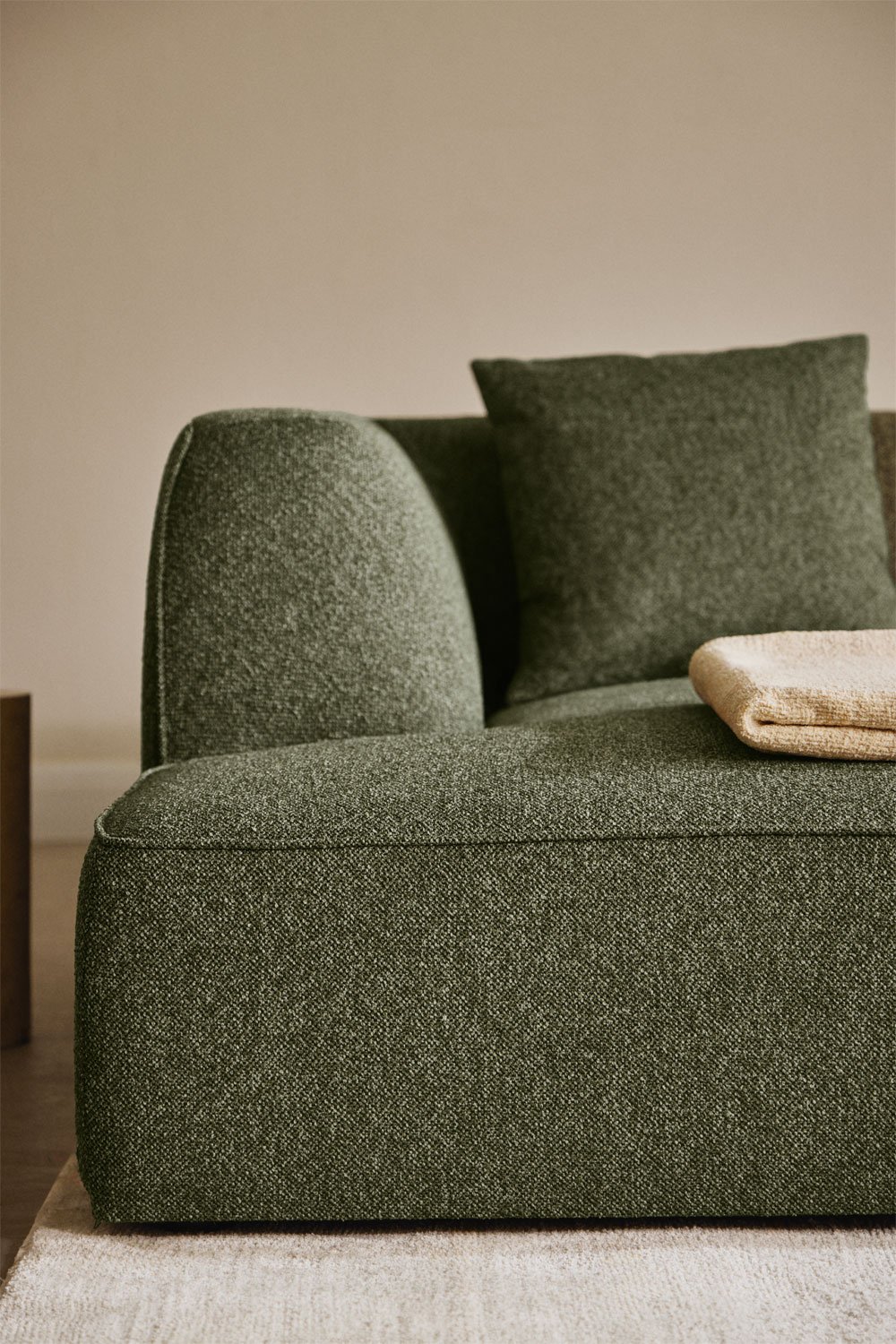 4-teiliges Chaiselongue-Modulsofa linksseitig mit gepolstertem Cardea-Hocker, Galeriebild 2