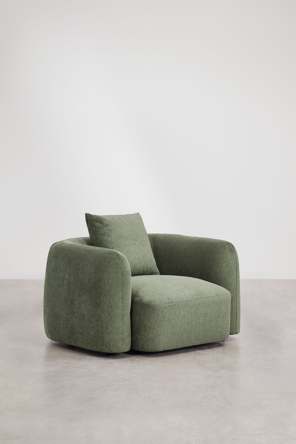 Sessel aus Chenille in Salbeigrün Coco, Galeriebild 3