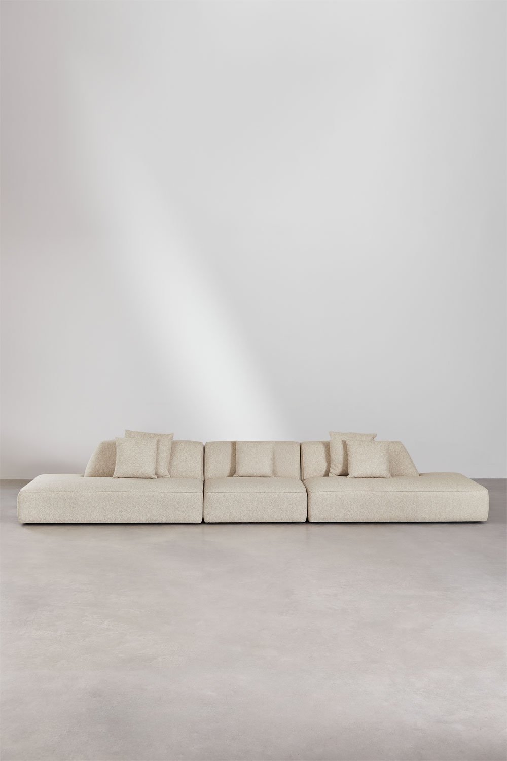 Cardea 3-teiliges modulares Sofa mit doppelter gepolsterter Chaiselongue, Galeriebild 4