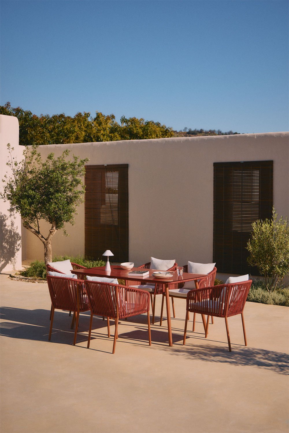 Arhiza Classic rechteckiges Tischset, 160 x 90 cm, und 6 Gartenstühle aus Aluminium., Galeriebild 1