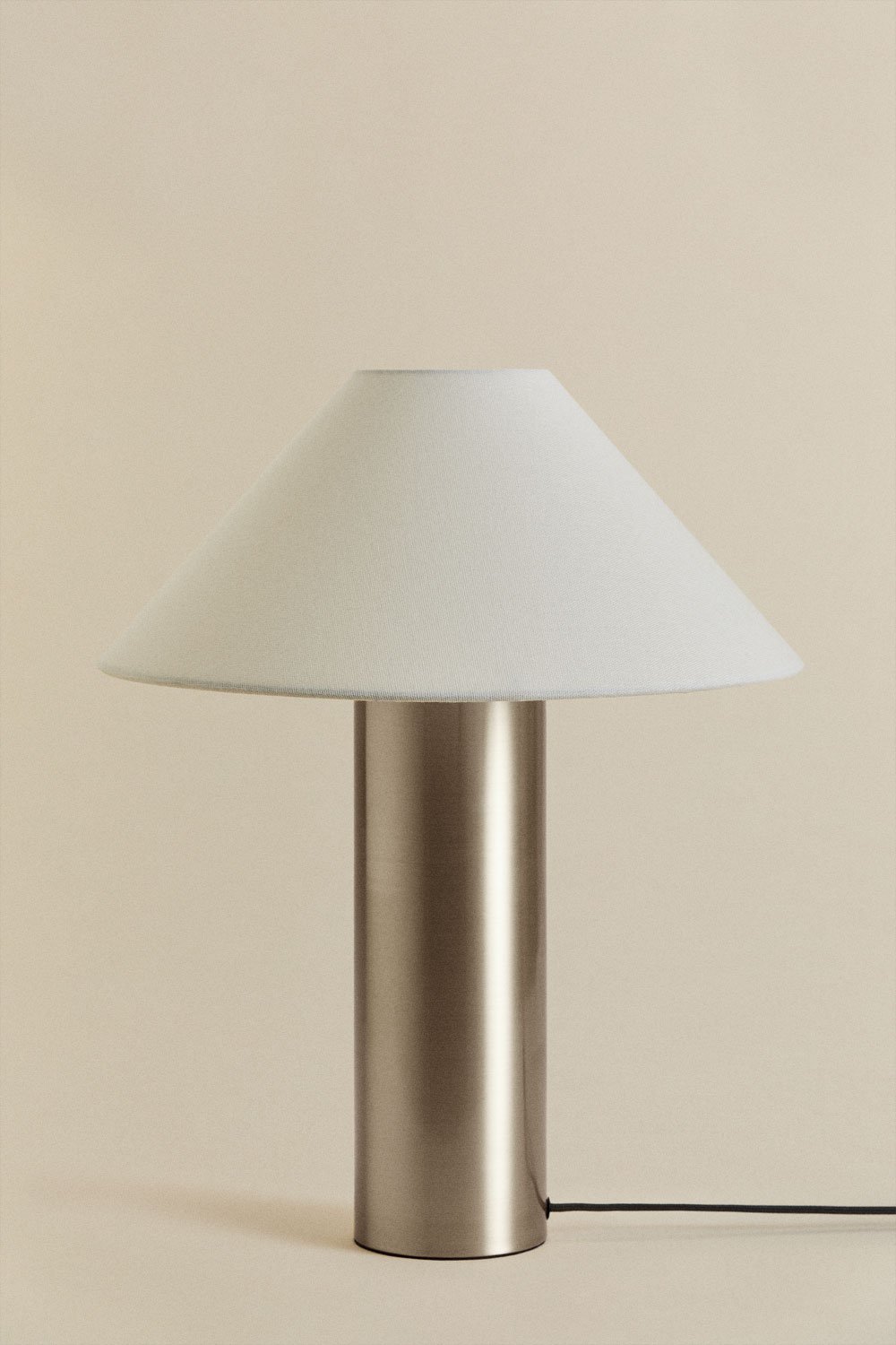 Tischlampe Barak aus Leinen und Eisen, Galeriebild 2