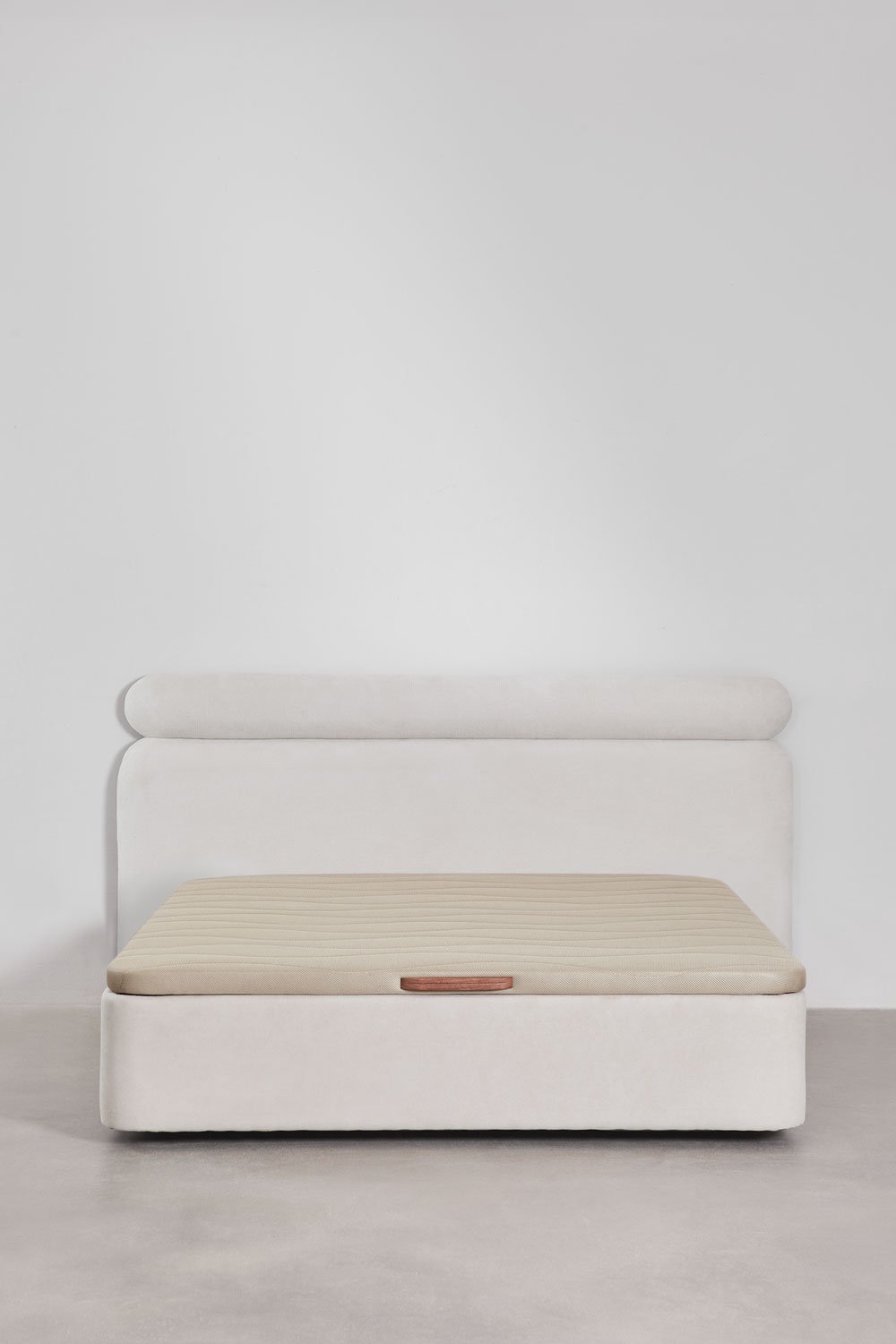 Bettkopfteil für 150cm aus weißem Stoff Cirene, Galeriebild 9