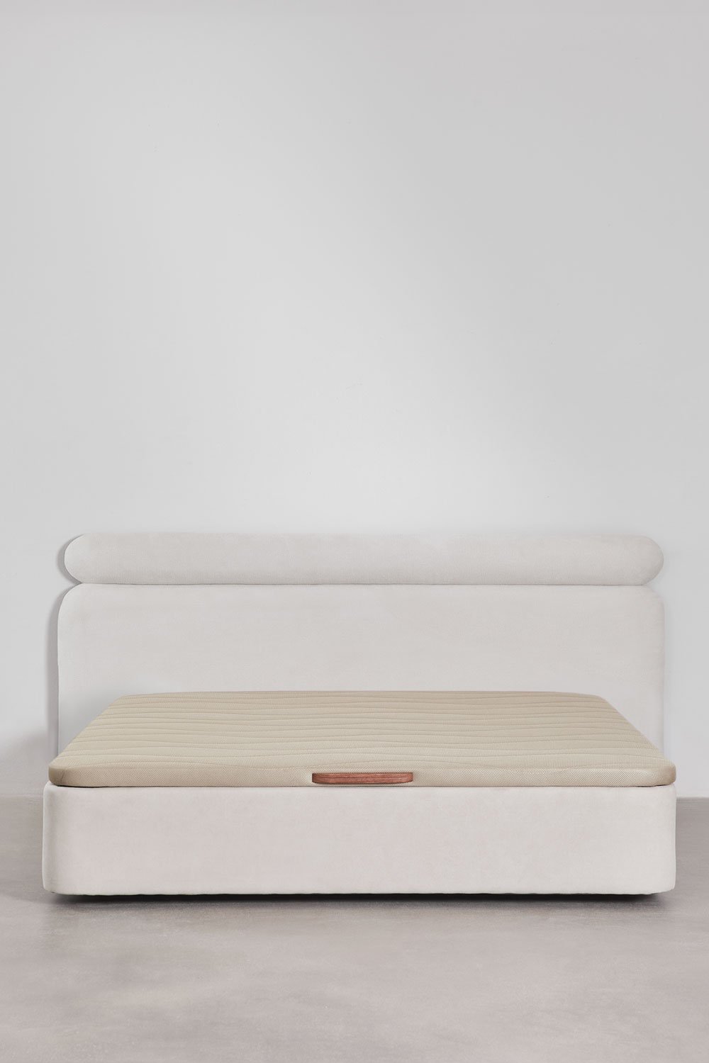 Bettkopfteil für 200cm aus weißem Stoff Cirene, Galeriebild 9