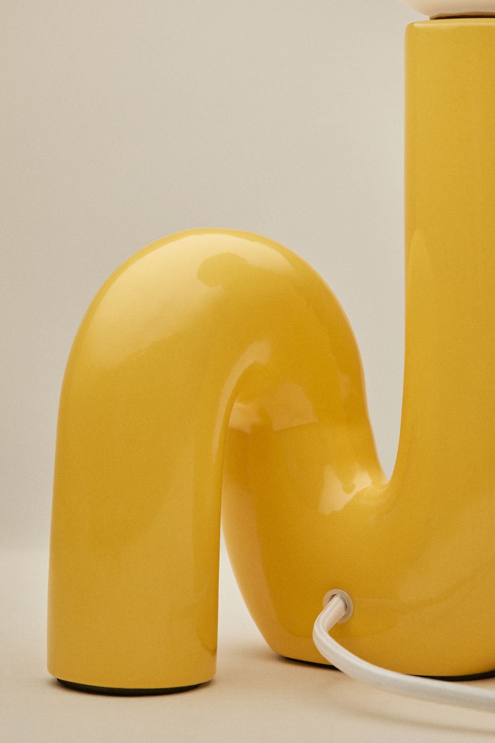 Keramik-Tischlampe mit Vireto-Glaskugel, Galeriebild 8