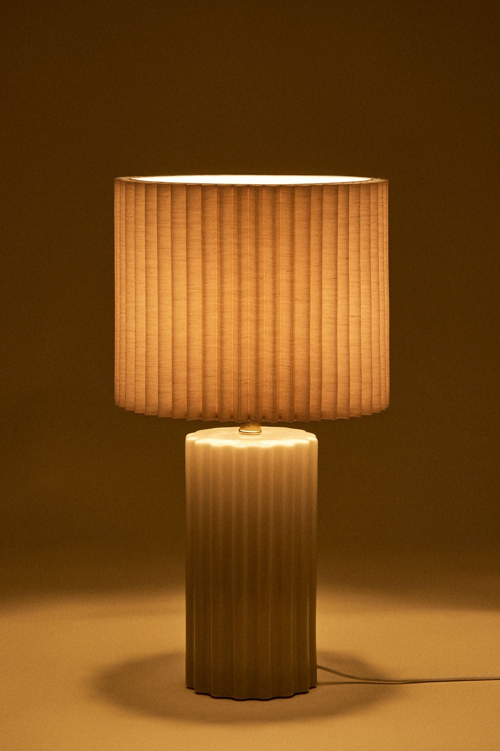 Tischlampe aus Keramik und Marvila-Stoff, Galeriebild 4