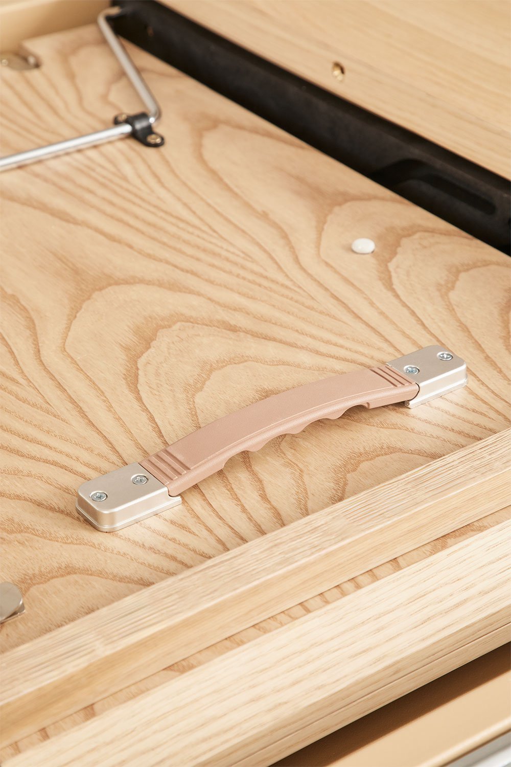 Runder Esstisch 120-160x120 cm ausziehbar aus MDF und Montana-Eichenfurnier, Galeriebild 6