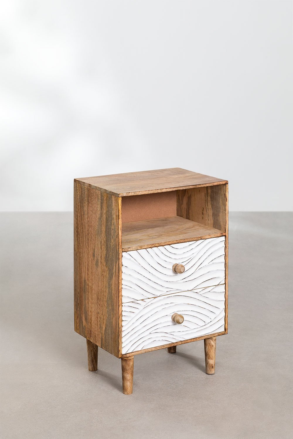 2er-Pack Myanna Nachttische aus Mangoholz, Galeriebild 2