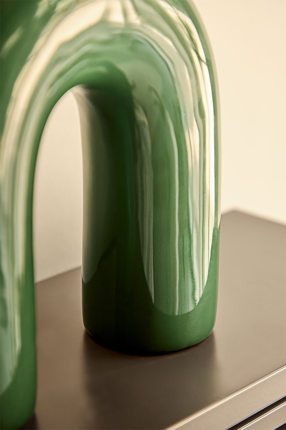 30cm Keramik-Tischlampe mit Margot-Glaskugel, Galeriebild 2