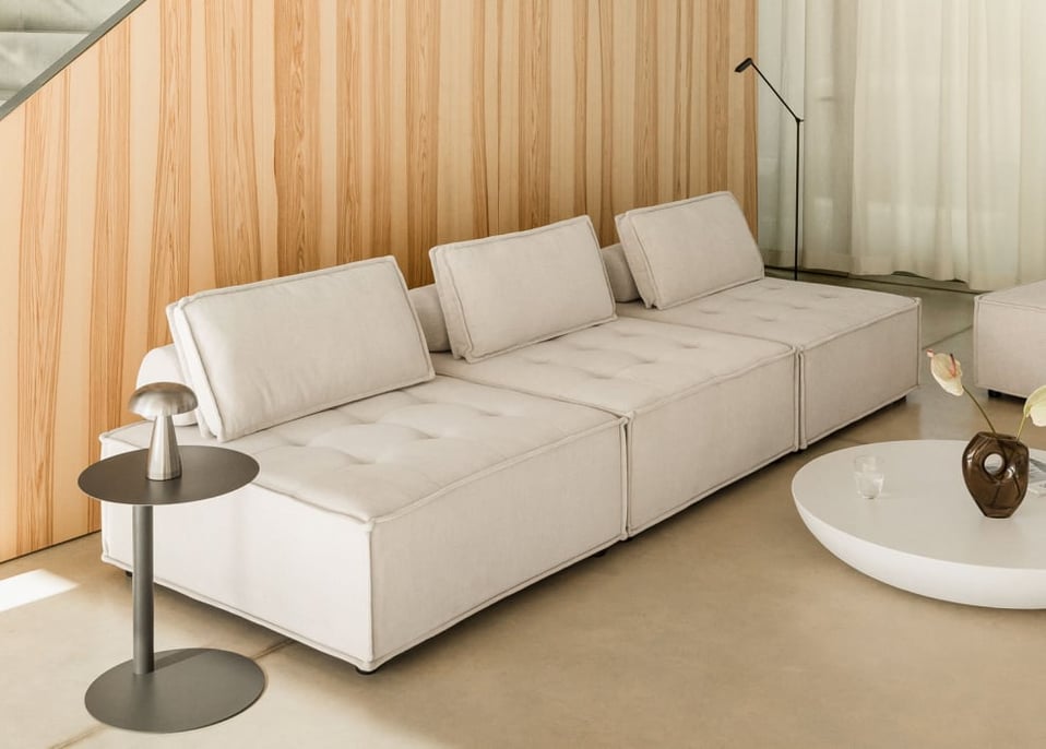 3-teiliges modulares Sofa aus Vermont-Stoff