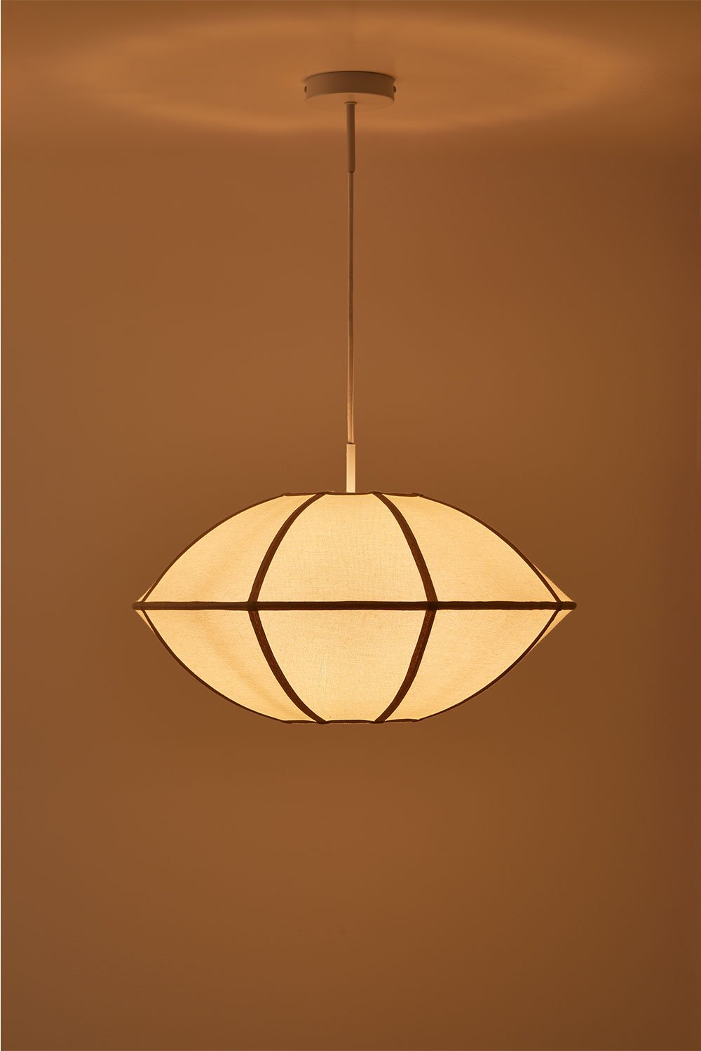 Deckenlampe Patraix aus Leinen, Galeriebild 4