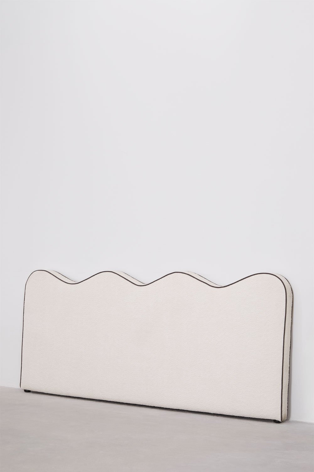 Bettkopfteil für 200cm Bett in weißem Bouclé Elenor, Galeriebild 4