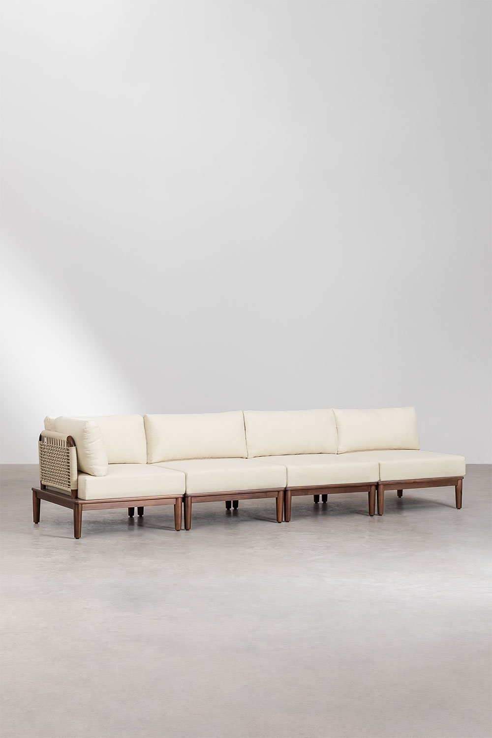 Giulia 4-teiliges modulares Ecksofa aus Akazie, Galeriebild 1