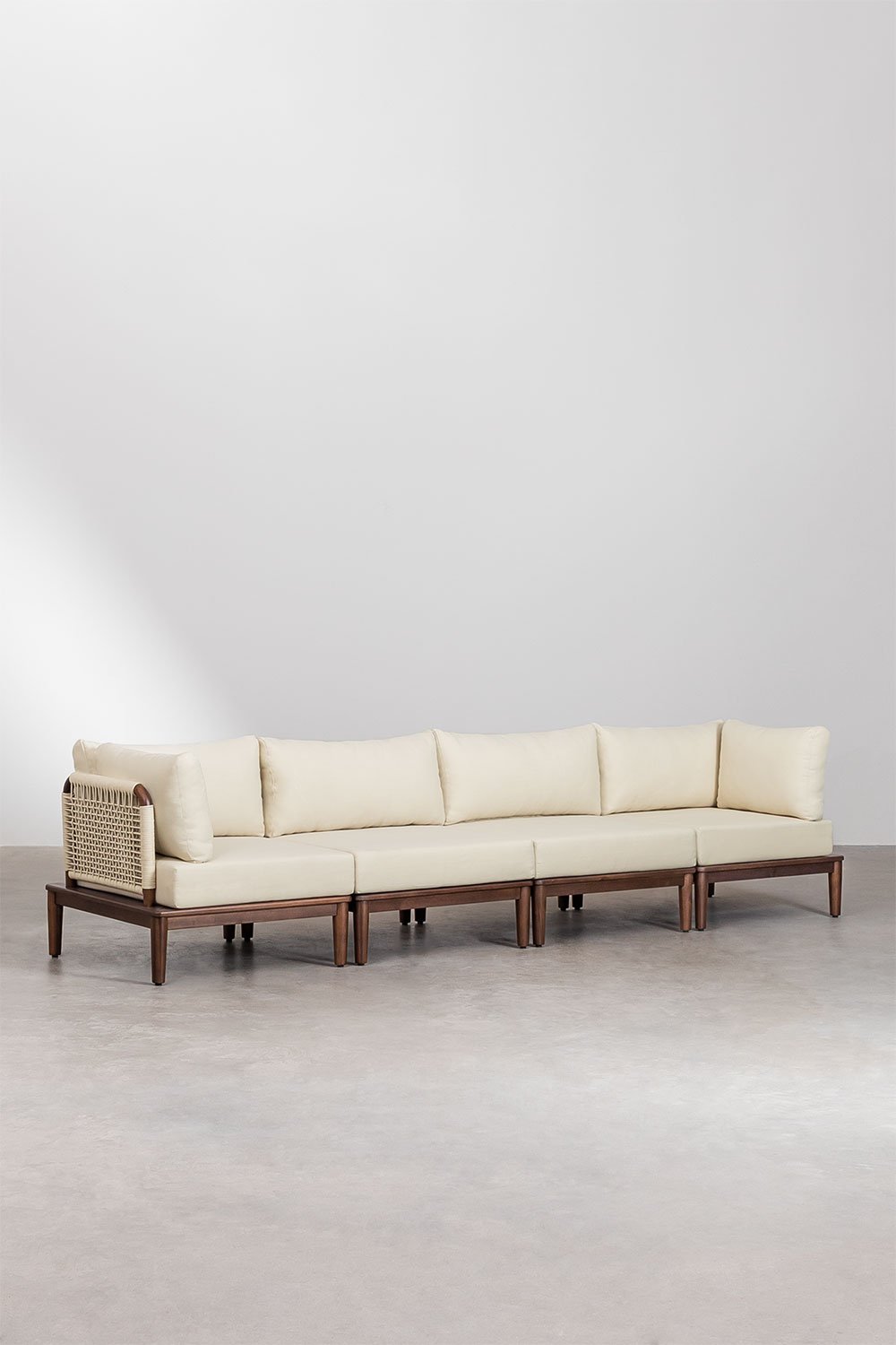 4-teilige modulare Sofa mit 2 Ecksesseln in Akazie Giulia, Galeriebild 1