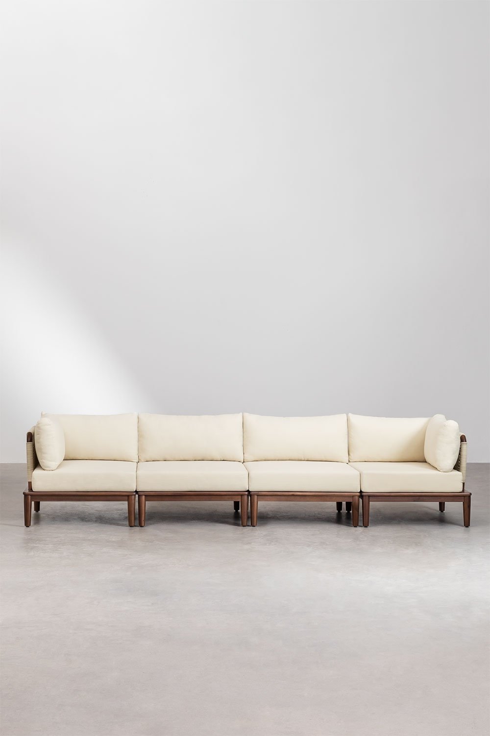 4-teilige modulare Sofa mit 2 Ecksesseln in Akazie Giulia, Galeriebild 3