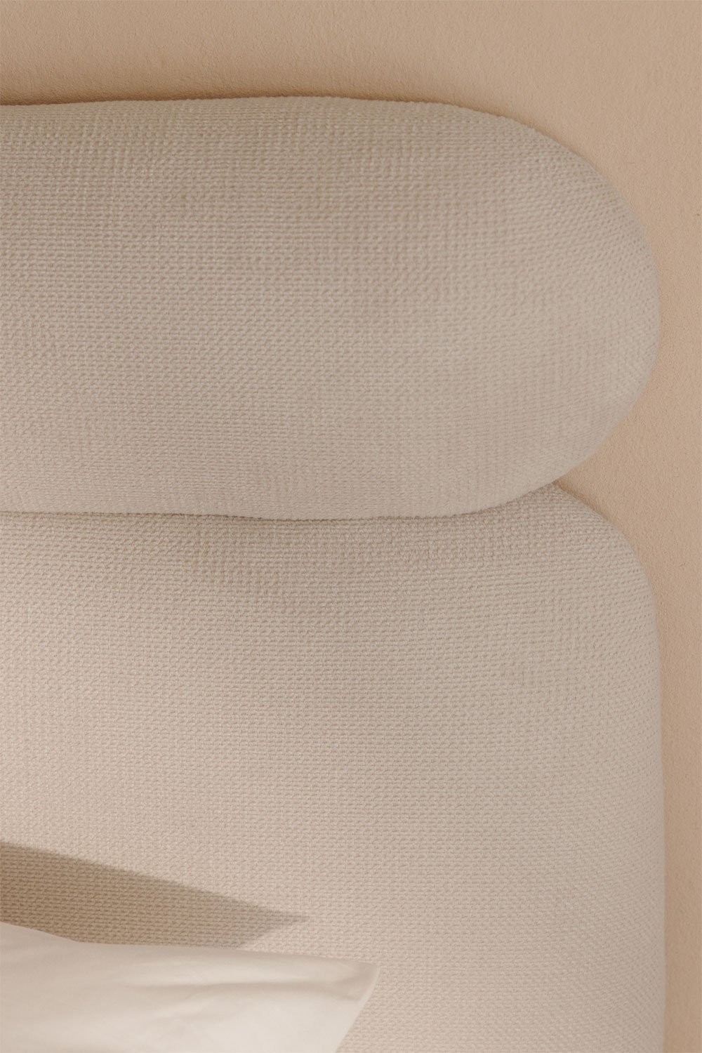 Bettkopfteil für 200cm aus weißem Stoff Cirene, Galeriebild 2