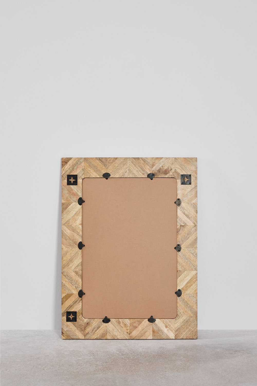 Rechteckiger Wandspiegel 50x70 cm aus Mangoholz Mykonos, Galeriebild 6