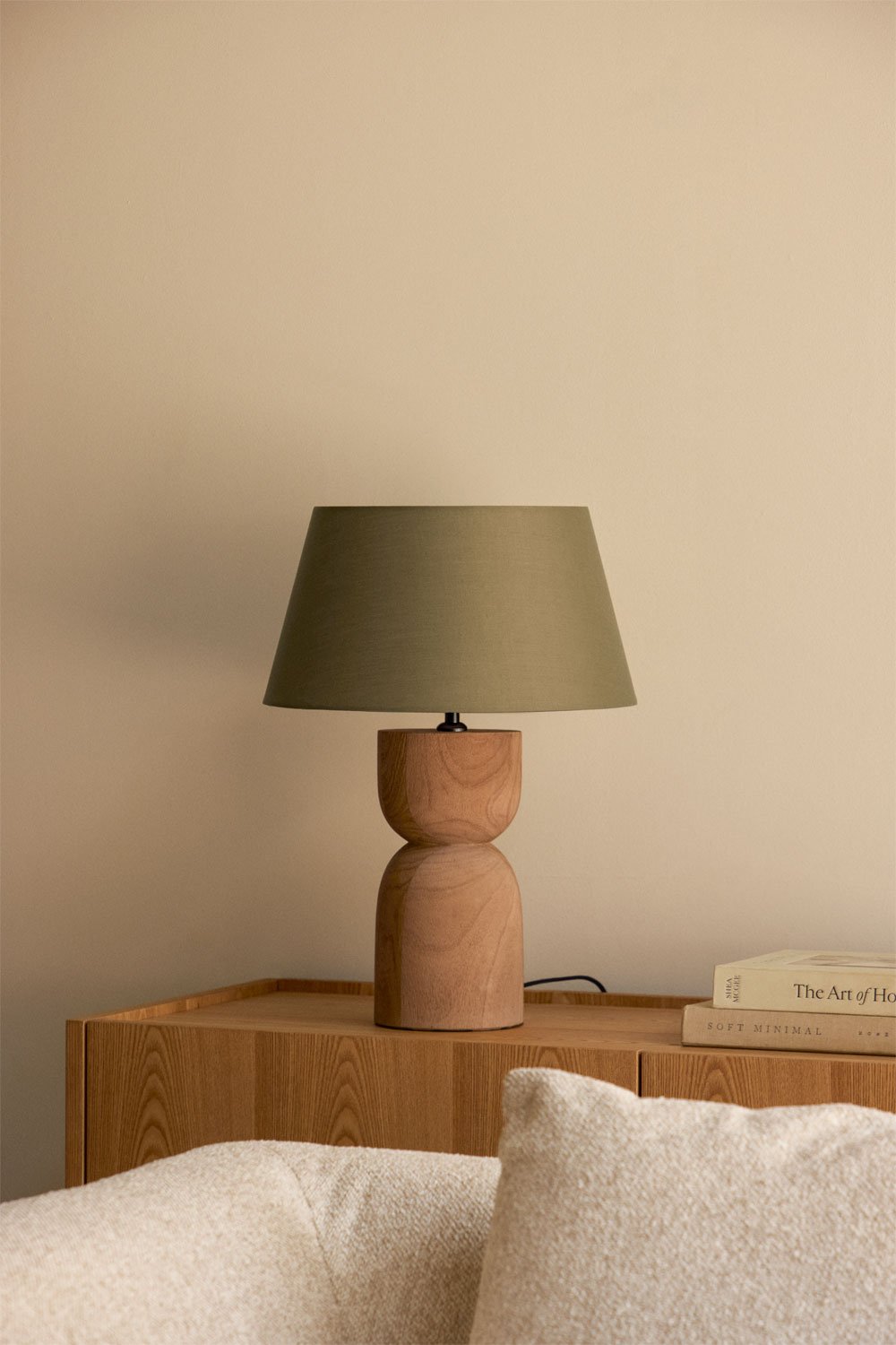 Diniz Tischlampe aus Mangoholz, Galeriebild 1