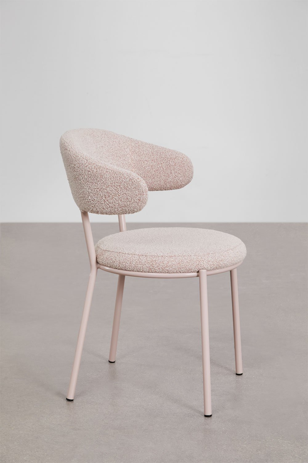 4er-Pack Esszimmerstühle aus Verilo-Bouclé-Stoff, Galeriebild 4