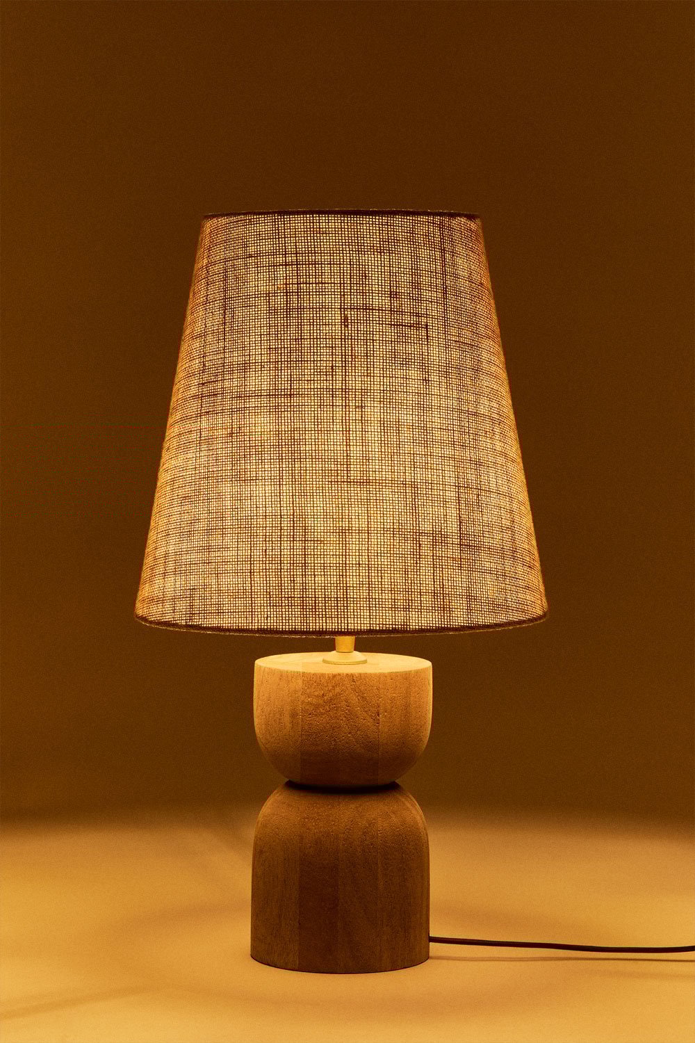 Diniz Tischlampe aus Mangoholz, Galeriebild 3