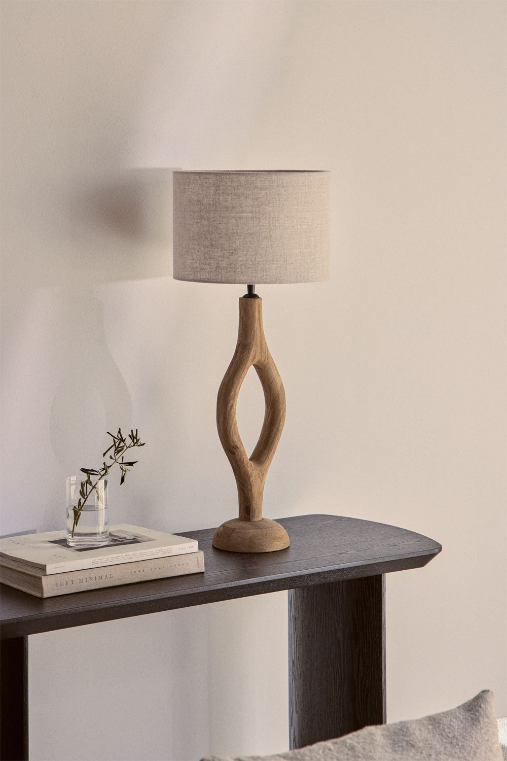 Mangoholz-Tischlampe Gracia, Galeriebild 1