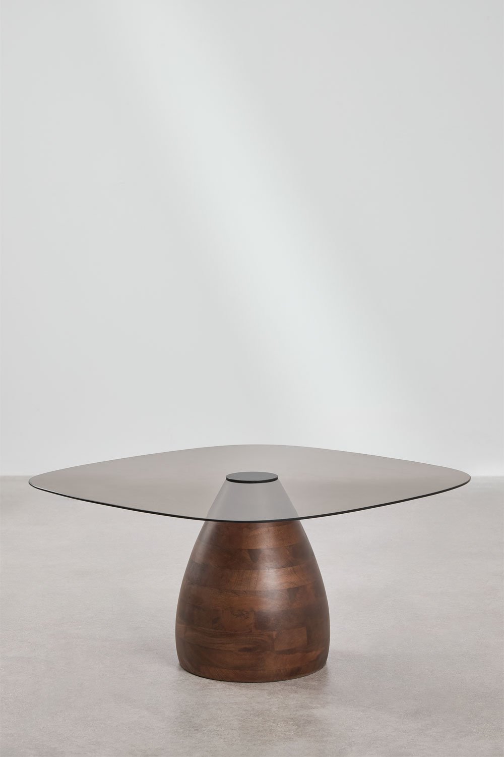 Set aus 2 quadratischen Couchtischen aus Mangoholz und gehärtetem Glas Mariana, Galeriebild 4