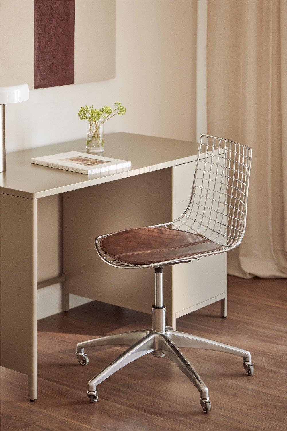 Renee Schreibtischstuhl aus Stahl, Galeriebild 1