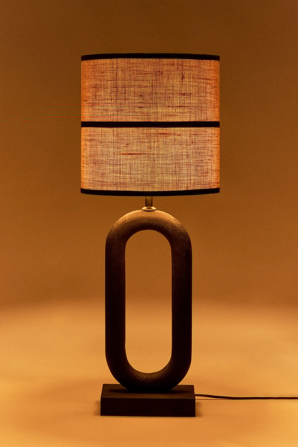 Tiberia Tischlampe aus Mangoholz, Galeriebild 2