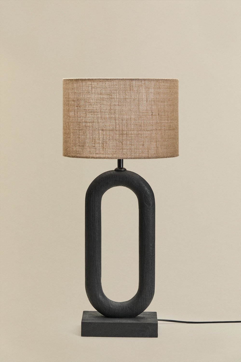 Tiberia Tischlampe aus Mangoholz, Galeriebild 1