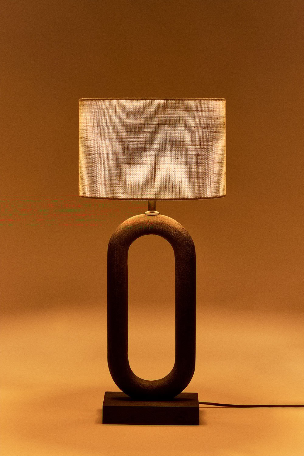 Tiberia Tischlampe aus Mangoholz, Galeriebild 2