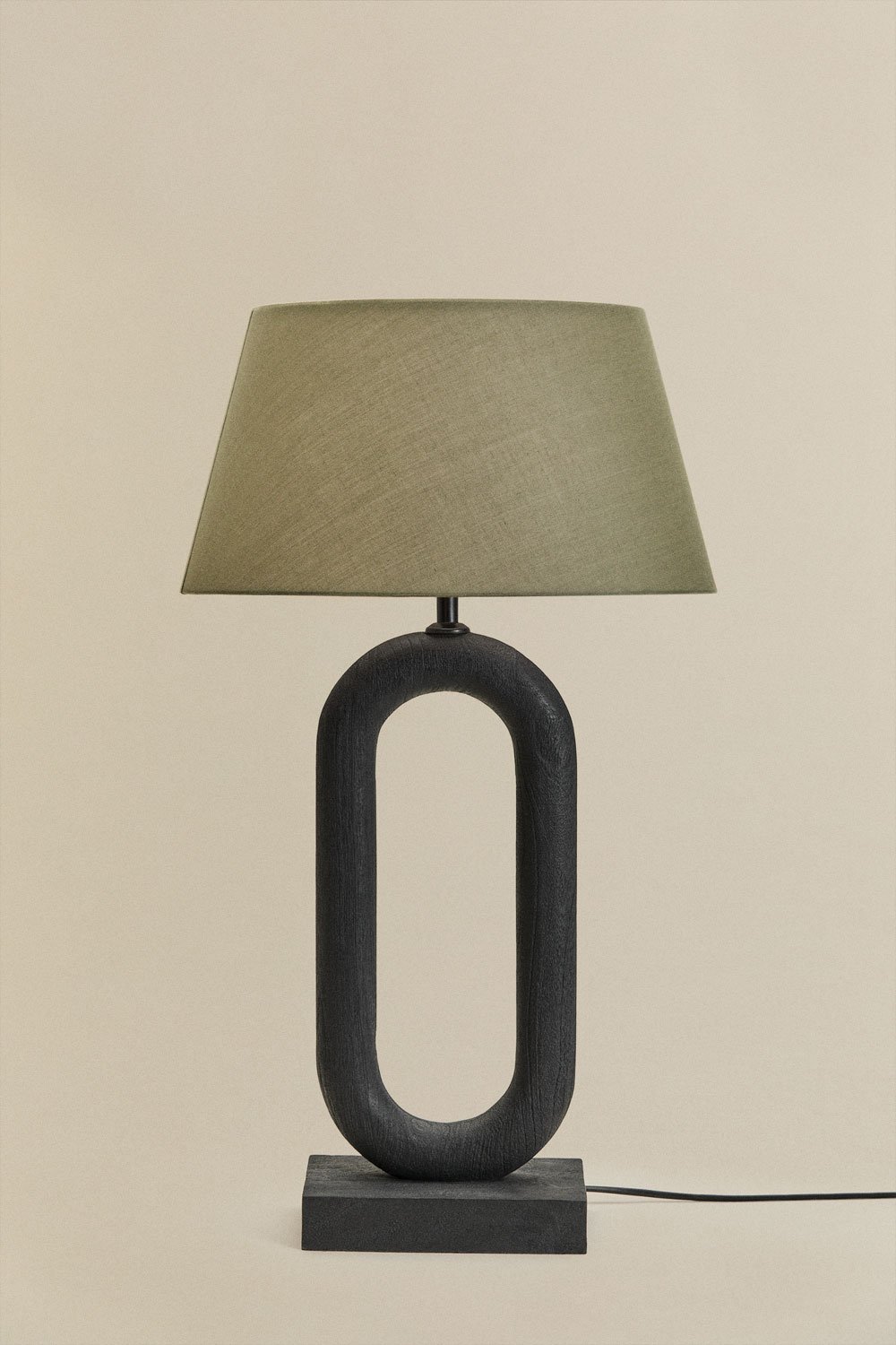 Tiberia Tischlampe aus Mangoholz, Galeriebild 1
