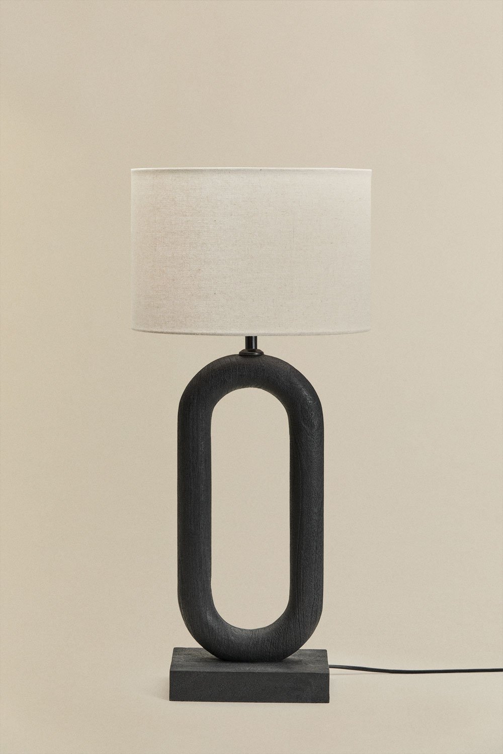 Tiberia Tischlampe aus Mangoholz, Galeriebild 1