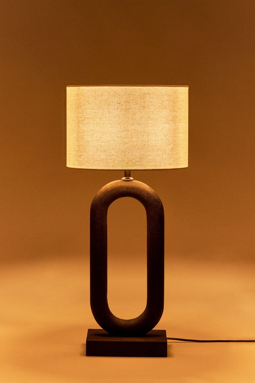 Tiberia Tischlampe aus Mangoholz, Galeriebild 2