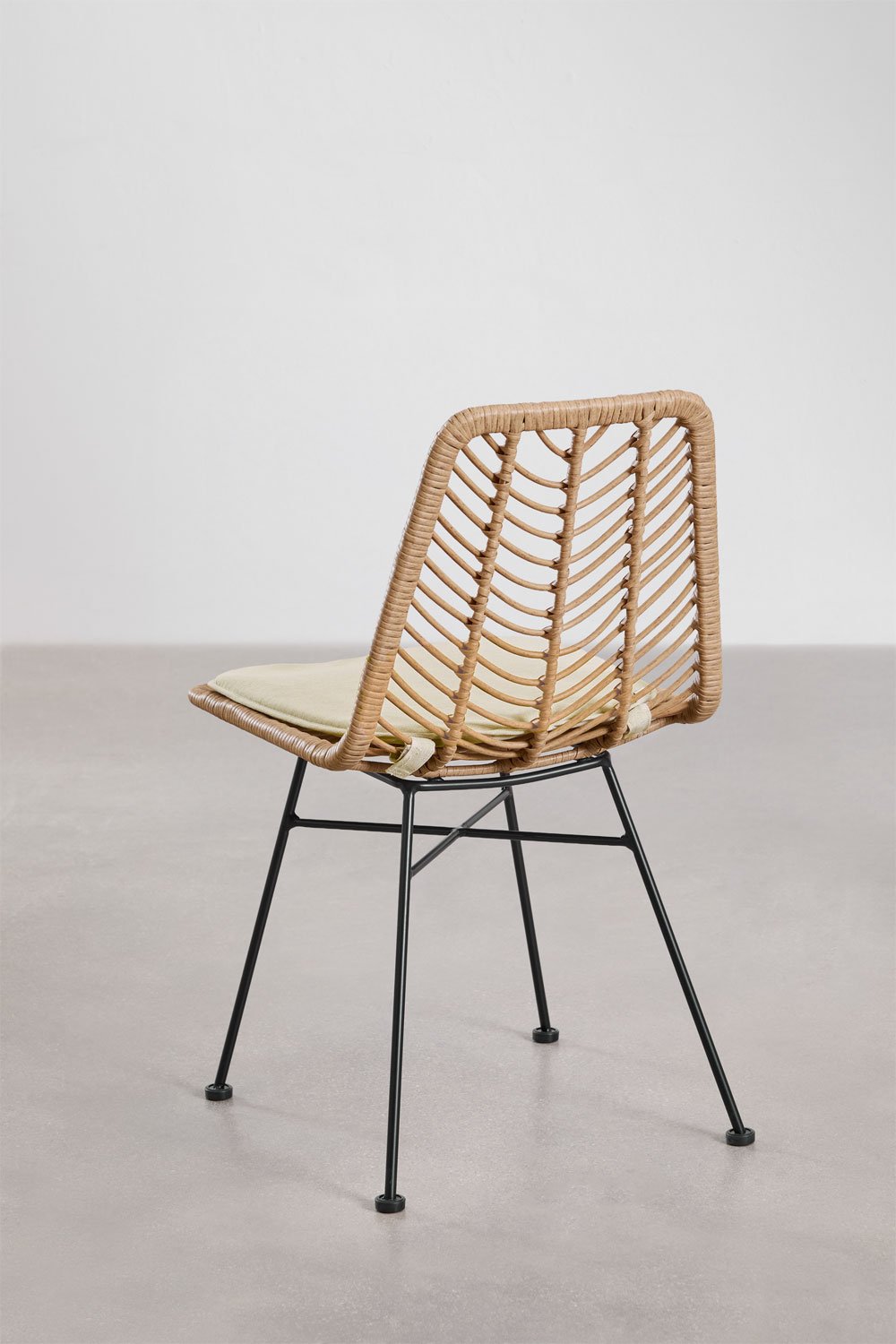 4er-Pack Gartenstühle aus synthetischem Rattan Gouda Natural, Galeriebild 3