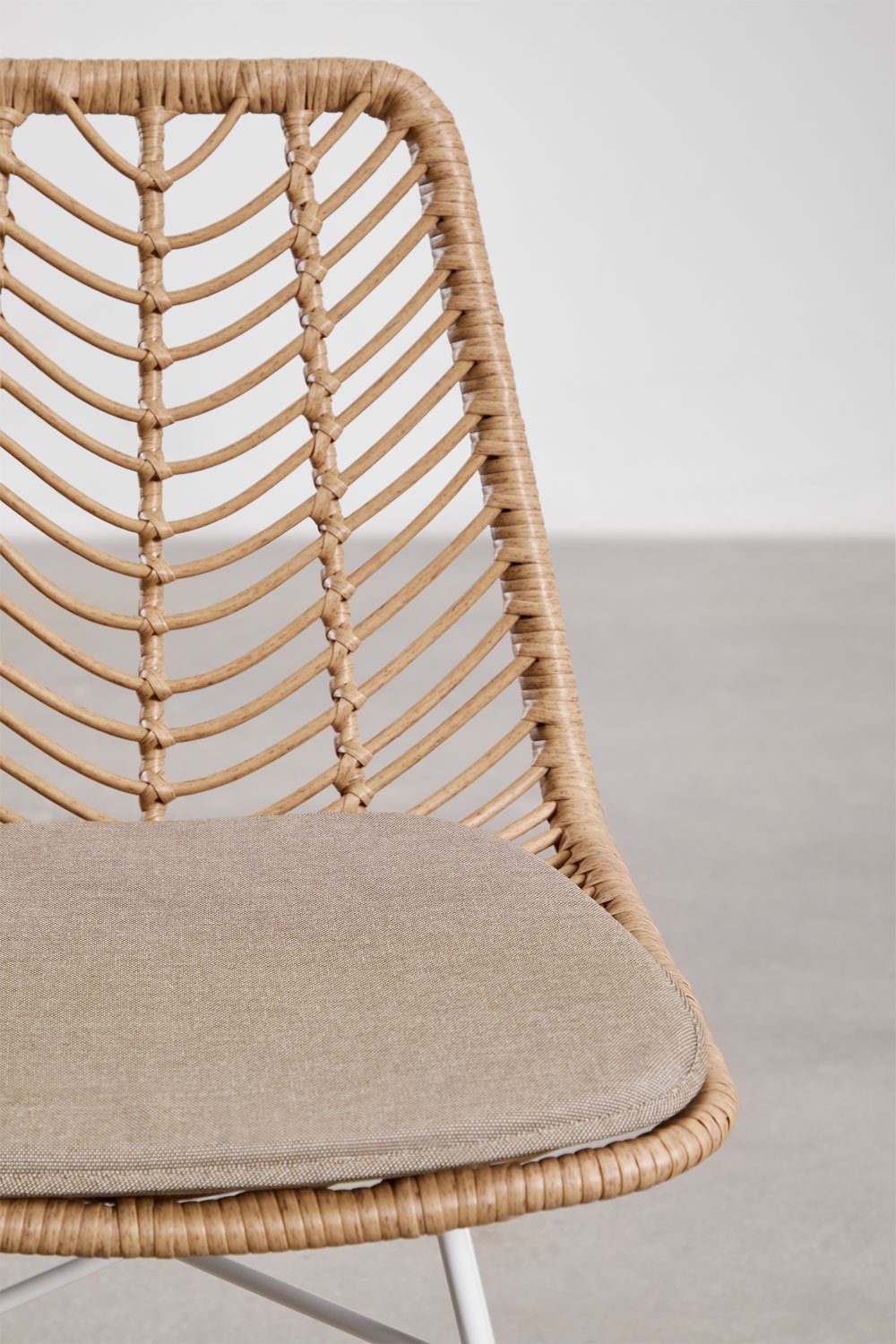 2er-Pack Esszimmerstühle aus natürlichem synthetischem Rattan von Gouda, Galeriebild 6