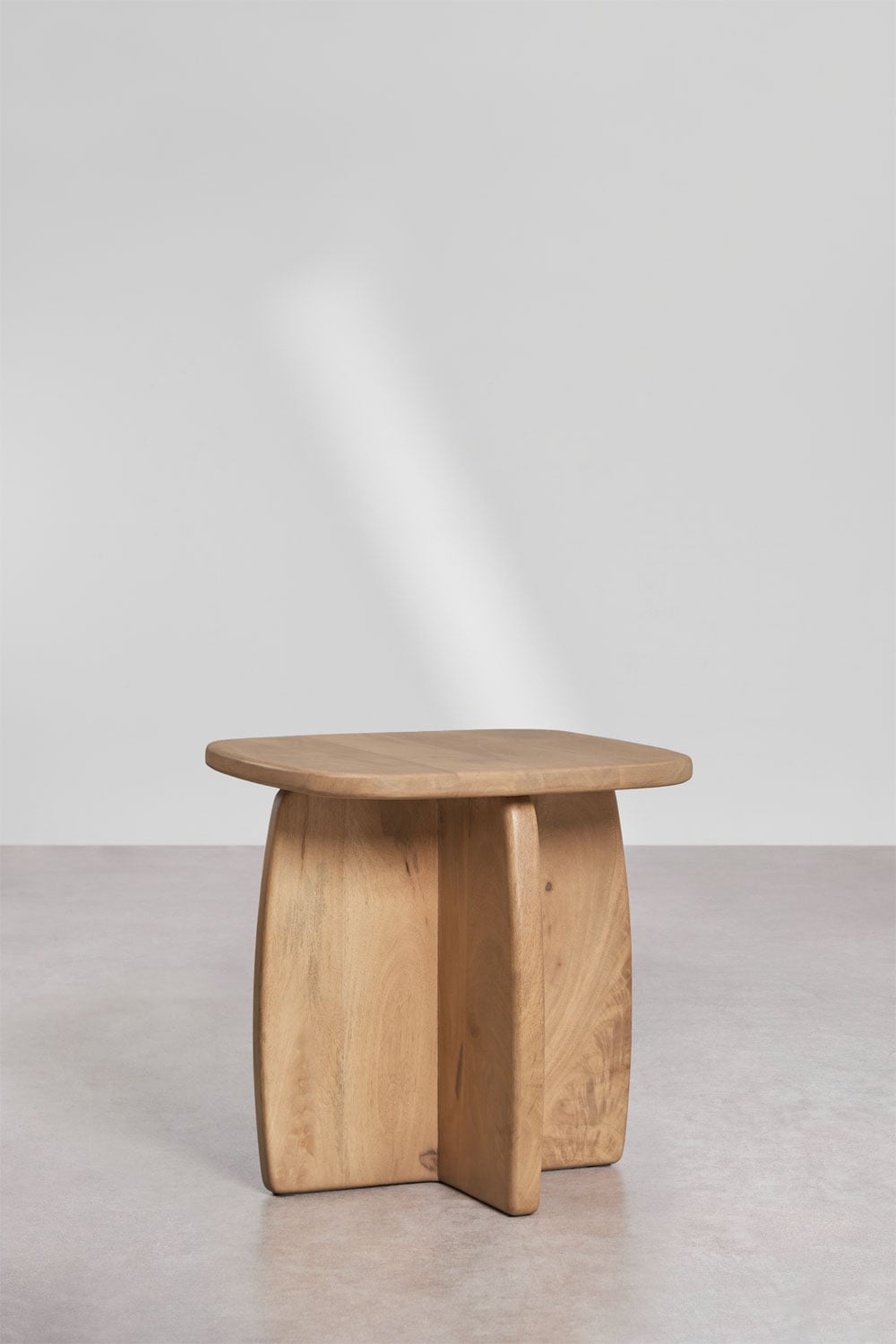 Quadratischer Nachttisch 45x45 cm aus Mangoholz Agathe, Galeriebild 3