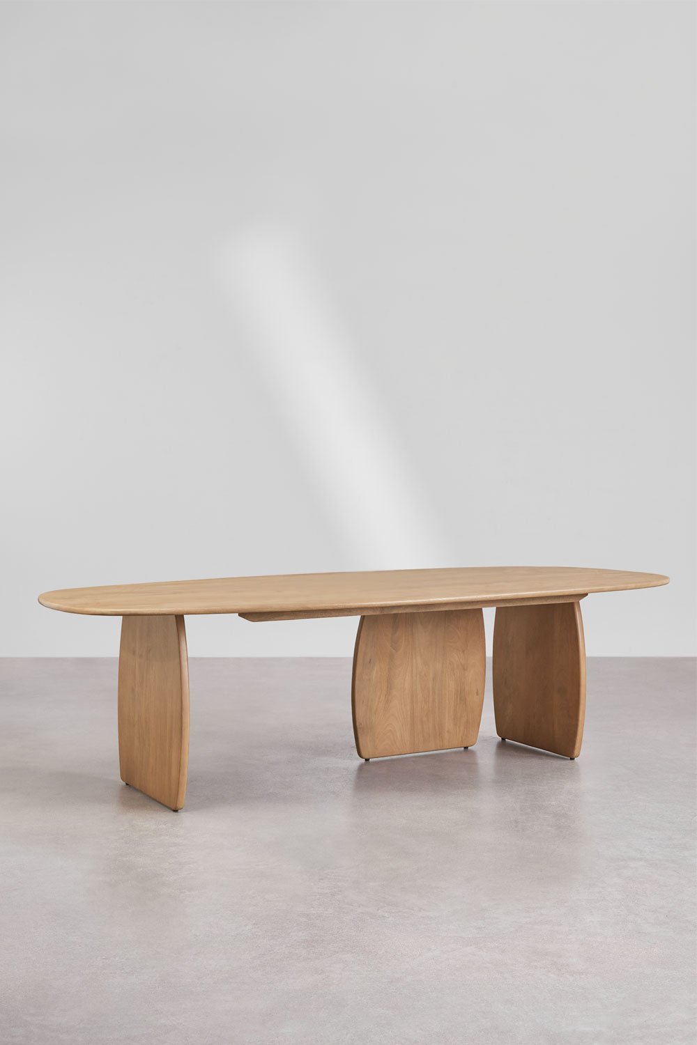 Ovaler Esstisch 260x120 cm aus Agathe-Mangoholz, Galeriebild 4