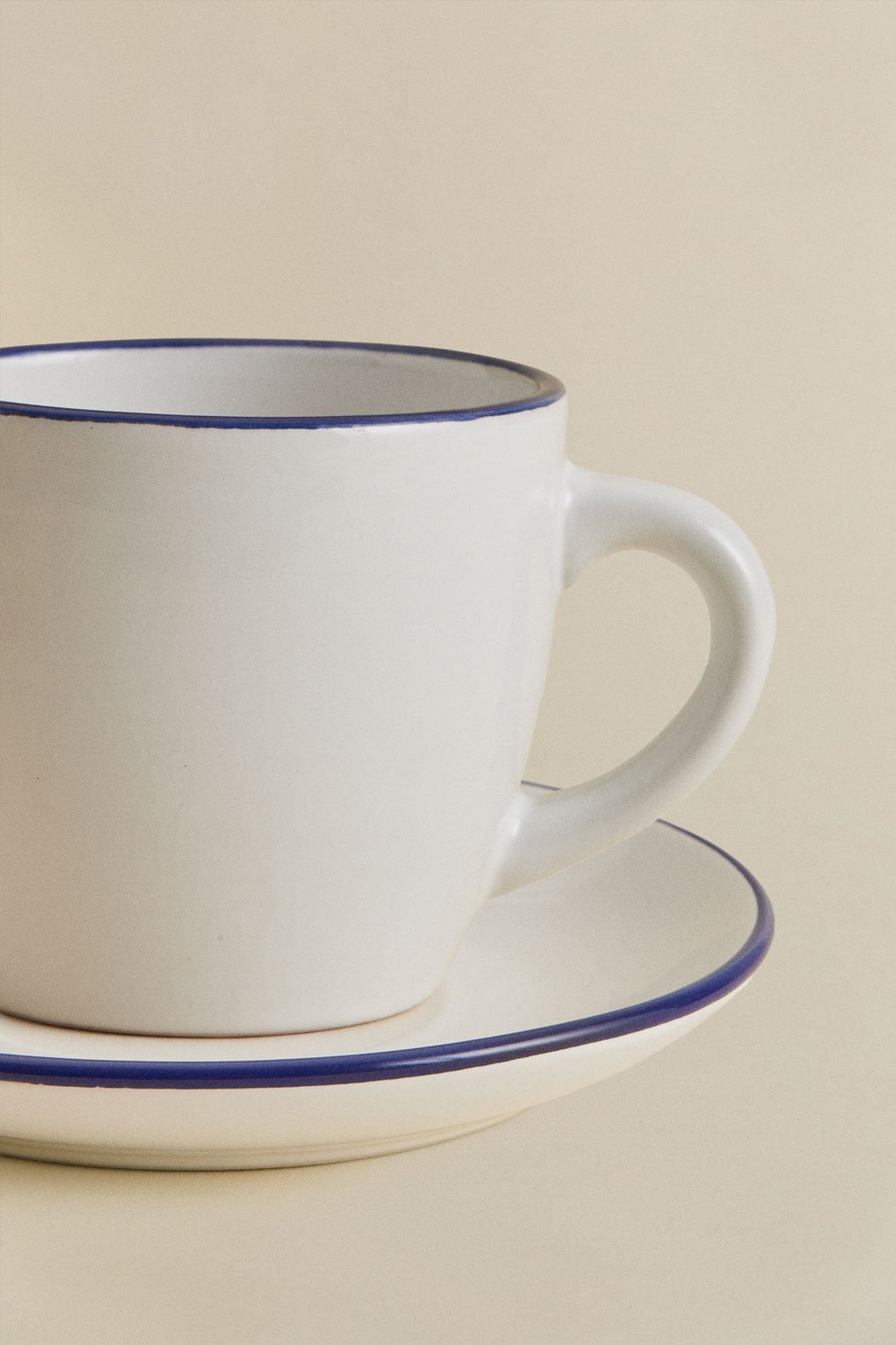 2er-Pack Ronilena Kaffeetassen mit Untertassen aus Steinzeug, 22 cl, Galeriebild 5