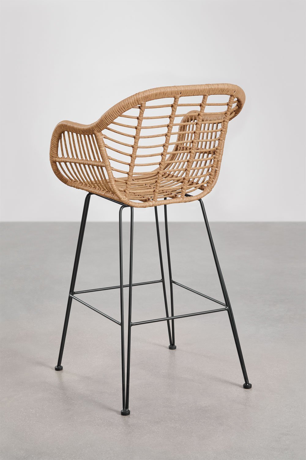 Barhocker 75 cm Synthetisches Korbgeflecht Zole, Galeriebild 3