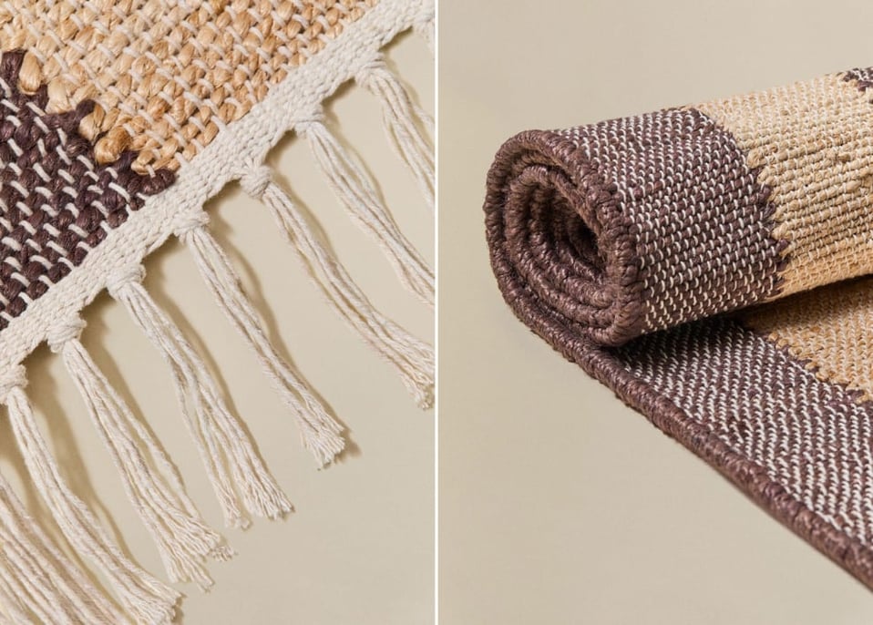 Serilda Outdoor-Teppich aus Jute und Baumwolle