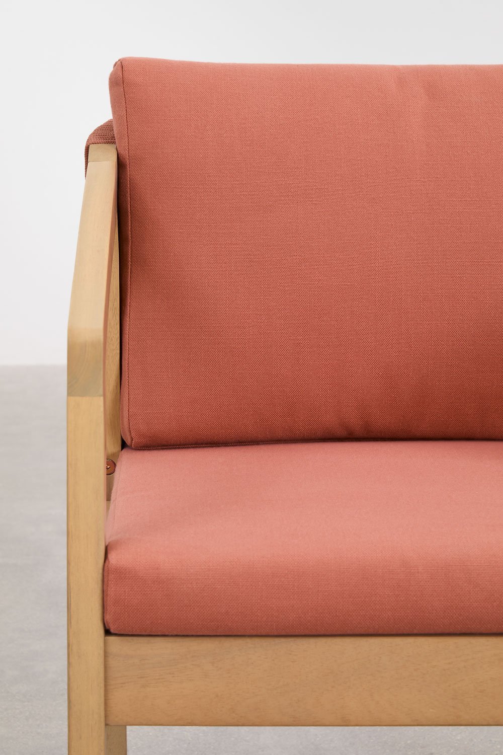 Rechteckiges Tischset 180x90 cm und 6 Esszimmerstühle aus Akazienholz und geflochtenem Seil Kaela, Galeriebild 8