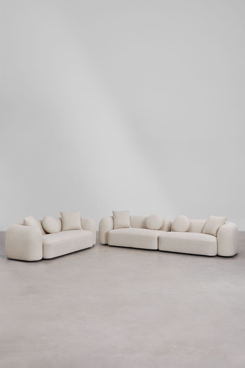 Wohnzimmerset mit 2-teiligem Modulsofa und 3-Sitzer-Sofa in Coco Chenille, Galeriebild 1