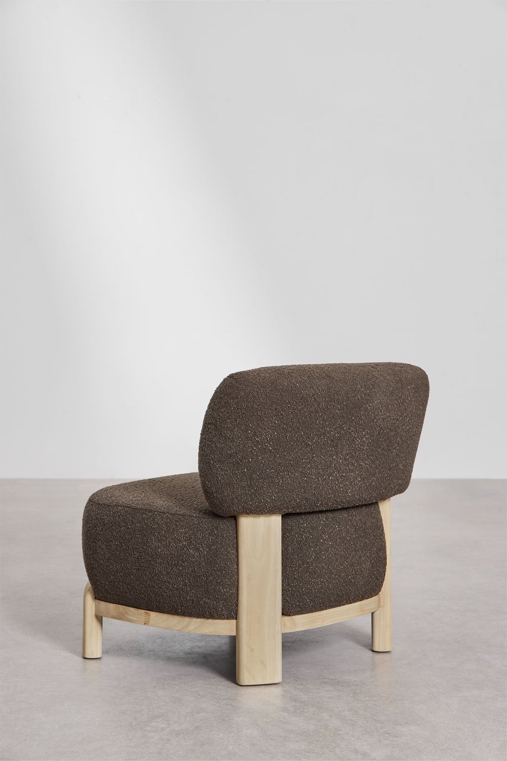 Sessel aus Gummibaumholz gepolstert Eldred, Galeriebild 6