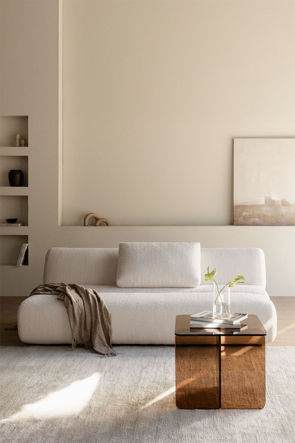 3-Sitzer-Schlafsofa aus Bouclé-Stoff Miami    , Galeriebild 1