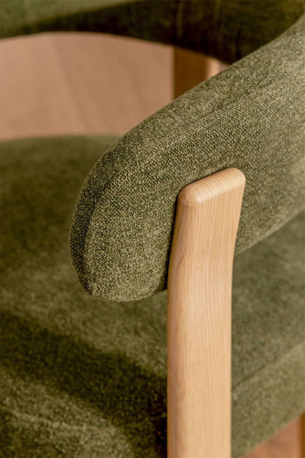 Jolie Esszimmerstuhl aus Chenille-Stoff mit Armlehnen, Galeriebild 2